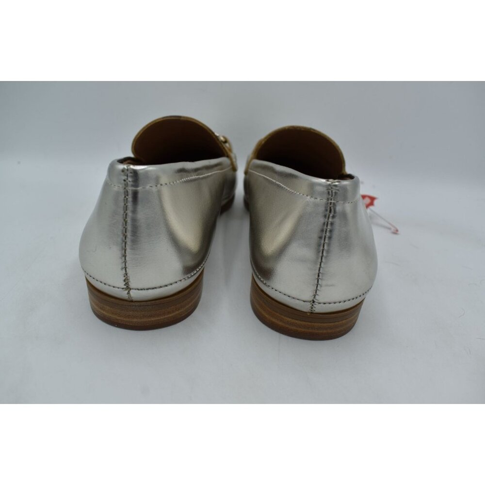 Blondo Women Size 11 Benita Platinum Metallic Leather WP Slip On Loafers Shoes - Picture 4 of 11